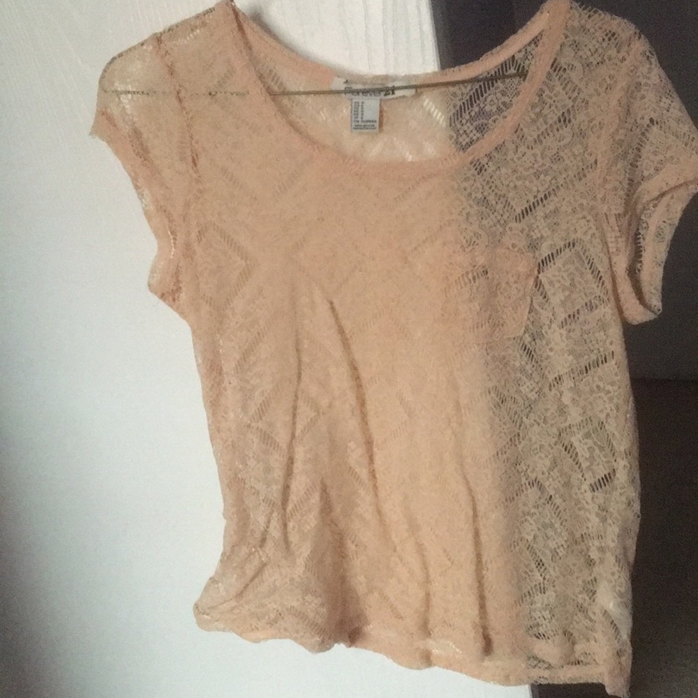 Lace coverup shirt
